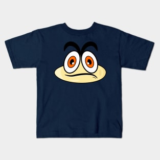 Sad Funny Face Cartoon Emoji Kids T-Shirt